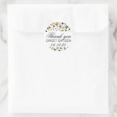 Dank u Sweet 16 Gold Glitter Star Confetti Ronde Sticker (Tas)