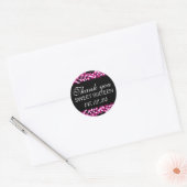 Dank u Sweet 16 Hollywood Glam Pink Ronde Sticker (Envelop)
