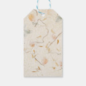 Dank u Sweet waterverf bloemenachtergrond Kraft Cadeaulabel (Achterkant)