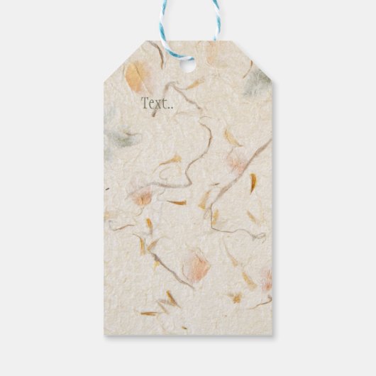 Dank u Sweet waterverf bloemenachtergrond Kraft Cadeaulabel (Achterkant)