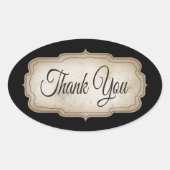Dank u Tan & Black rustieke Stickers (Voorkant)
