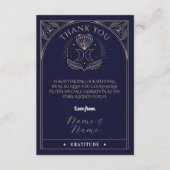 Dank u Tarot Moon Crystals Harten Trouwkaarten Informatiekaartje (Voorkant)