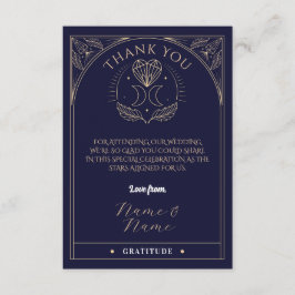 Dank u Tarot Moon Crystals Harten Trouwkaarten Informatiekaartje