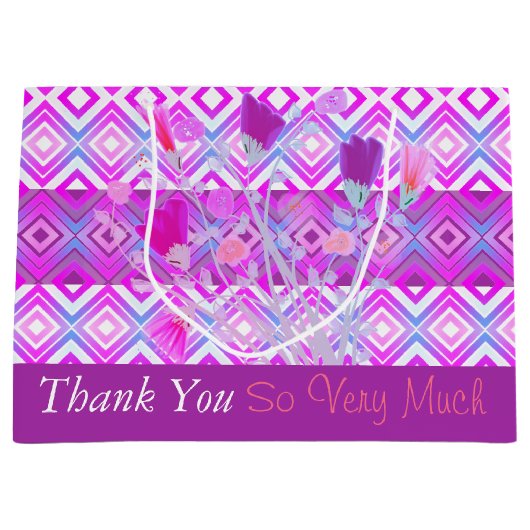 Dank u Tas Style Cadeaus Groot Cadeauzakje (Voorkant)