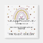 dank u teampersoneel cadeau editable bericht magneet (Voorkant)