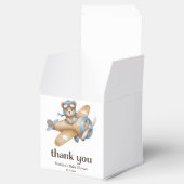 Dank u Teddy Bear Pilot Baby Boy Shower Bedankdoosjes (Geopend)
