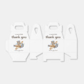 Dank u Teddy Bear Pilot Baby Boy Shower Bedankdoosjes (Uitgevouwen)