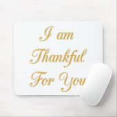 Dank u Tekst citaat Art Print Design Muismat (Met muis)