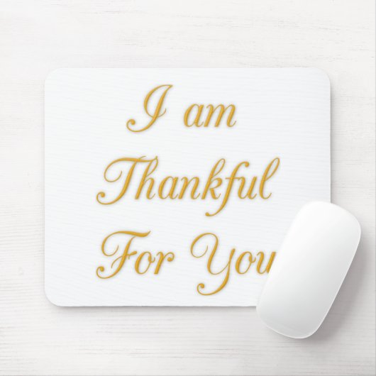 Dank u Tekst citaat Art Print Design Muismat (Met muis)