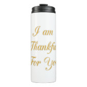 Dank u Tekst citaat Art Print Design Thermosbeker (Voorkant)