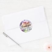 Dank U Tekst Elegante Bundt Cake Ronde Sticker (Envelop)