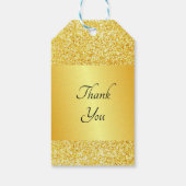 Dank u tekst Faux Gold Glitter Elegant Blank Cadeaulabel (Achterkant)