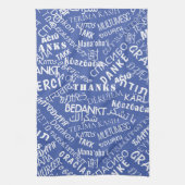 Dank u tekst keukenhanddoek meertalige woorden (Verticaal)