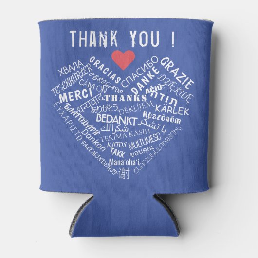 Dank u Tekst Koelbox Cadeau Kies kleuren Blikjeskoeler (Voorkant)
