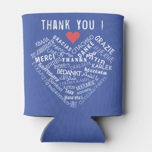 Dank u Tekst Koelbox Cadeau Kies kleuren Blikjeskoeler (Achterkant)
