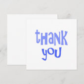 Dank u tekst kunst bedankkaart (Voorkant / Achterkant)
