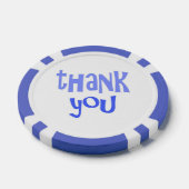 Dank u tekst kunst poker chips (Enkel)