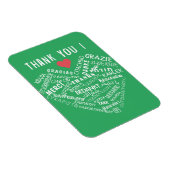 Dank u Tekst Magnet Meertalige Uw Kleuren Magneet (Rechterzijde)