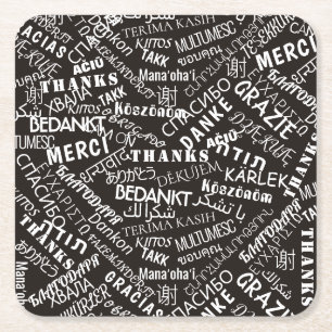 Dank u tekst Meertalige Onderzetter aangepaste kle