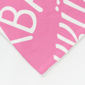 Dank u tekst meertalige roze fleece deken (Hoek)