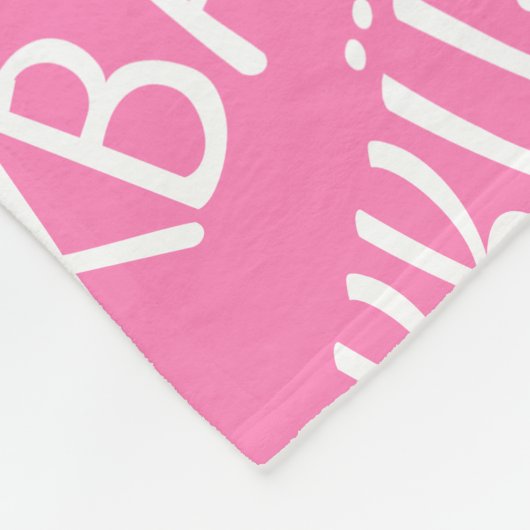Dank u tekst meertalige roze fleece deken (Hoek)