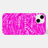 Dank U Tekst Multi Taal Woord Tekst Roze Case-Mate iPhone Case (Achterkant (horizontaal))