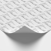 Dank u tekst op wit cadeaupapier (Hoek)