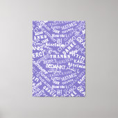 Dank u tekst Paarse canvas Meertalige print (Voorkant)