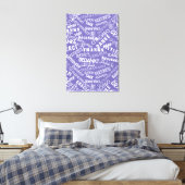 Dank U Tekst Paarse Canvasprint Meertalig Canvas Afdruk (Insitu (Slaapkamer))