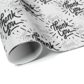Dank u tekst patroon ontwerp cadeaupapier (Rol Hoek)