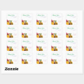 Dank U Template Waterverf Bloemen Rozen Script Vierkante Sticker (Vel)