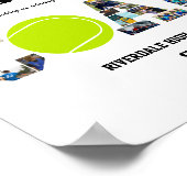 Dank u Tennis Coach Sport Fotocollage Poster (Hoek)