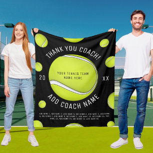 Dank u Tennis Coach voegt uw namen van de Spelers  Fleece Deken