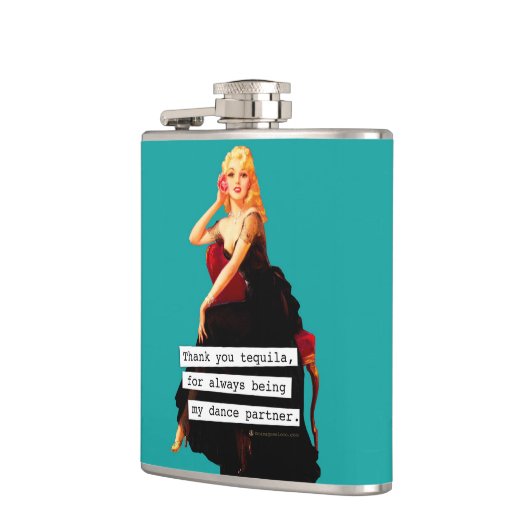 Dank u Tequila die Mijn Dance Partner zijn Heupfles (Links)