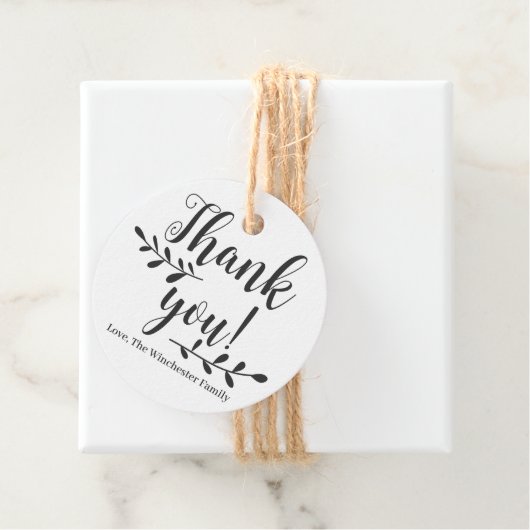 Dank u Thanksgiving van het douanemanuscript rusti Bedankjes Labels (In situ)