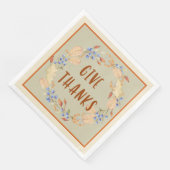 Dank u, Thanksgiving Wreath Napkins Servetten (Hoek)