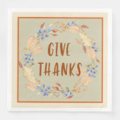 Dank u, Thanksgiving Wreath Napkins Servetten (Voorkant)