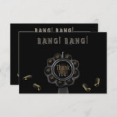 Dank U Tin Zilveren Kogelvat Uitnodiging (Voorkant / Achterkant)