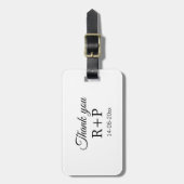 Dank u toevoegt de datum van de de brieftekst van  bagagelabel (Voorkant verticaal)