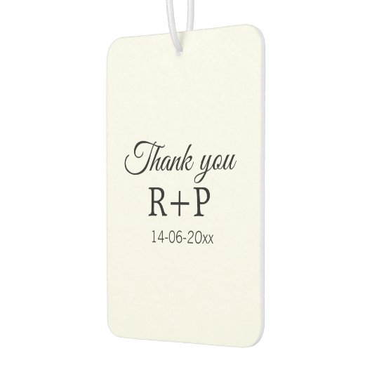 Dank u toevoegt de datum van de de brieftekst van luchtverfrisser (Links)