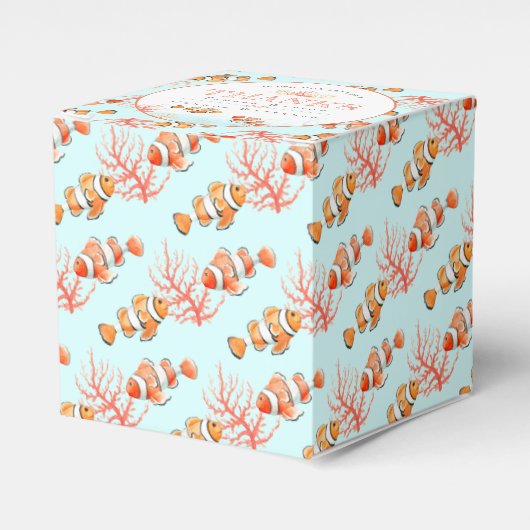 Dank u tropische vis waterverf op maat bedankdoosjes (Voorkant Zijde)