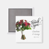Dank u Trouwboeket Bloem Trouwgunst Magneet (Voorkant / Achterkant)