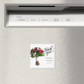 Dank u Trouwboeket Bloem Trouwgunst Magneet (Insitu (Vaatwasser))