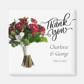 Dank u Trouwboeket Bloem Trouwgunst Magneet