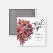 Dank u Trouwboeket Bloem Trouwgunst Magneet (Voorkant / Achterkant)