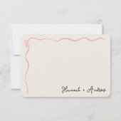 Dank u trouwbriefkaart kaart (Achterkant)