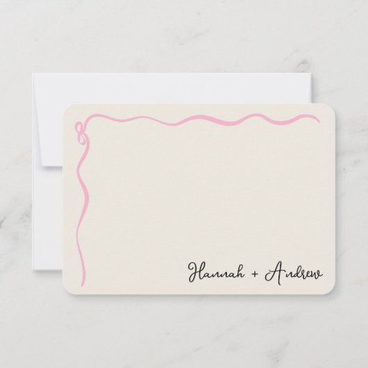 Dank u trouwbriefkaart kaart (Achterkant)