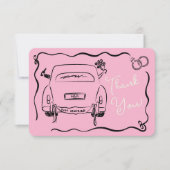 Dank u trouwbriefkaart kaart (Voorkant)