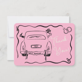 Dank u trouwbriefkaart kaart