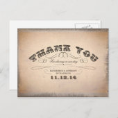 Dank u trouwbriefkaarten briefkaart (Voorkant / Achterkant)